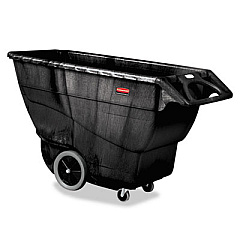 Rubbermaid Commercial 1 cu yd Structural Foam Tilt Truck, Heavy Duty, 2,100 lb Capacity, Black (9T16BLA)
