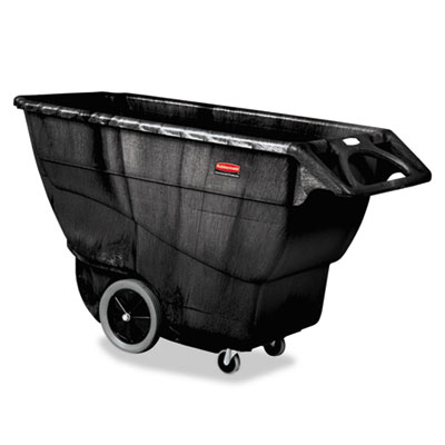Rubbermaid Commercial 1 cu yd Structural Foam Tilt Truck, Heavy Duty, 2,100 lb Capacity, Black (9T16BLA)