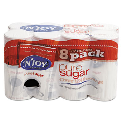 N'Joy Pure Sugar Cane, 22 oz Canisters, 8/Carton (827820)
