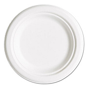 Eco-Products Renewable and Compostable Sugarcane Plates Convenience Pack, 6" dia, Natural White, 50/Pack (EPP016PK)