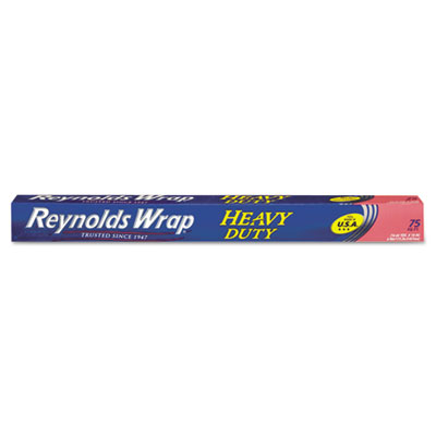 Reynolds Wrap Heavy Duty Aluminum Foil Roll, 18" x 75 ft, Silver, 20/Carton (F28028CT)