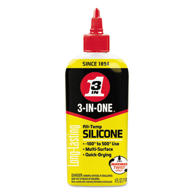 WD-40 3-In-One Professional Silicone Lubricant, 4 Oz Bottle, 12/ct (120008CT)