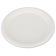 SCT ChampWare Heavyweight Bagasse Dinnerware, Plate, 10" dia, White, 500/Carton (18160)