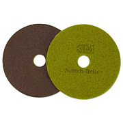 Scotch-Brite Diamond Floor Pads, 17" Diameter, Sienna, 5/Carton (10047)