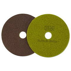 Scotch-Brite Diamond Floor Pads, 17" Diameter, Sienna, 5/Carton (10047)