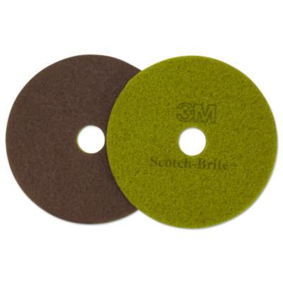 Scotch-Brite Diamond Floor Pads, 17" Diameter, Sienna, 5/Carton (10047)