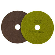 Scotch-Brite Diamond Floor Pads, 20" Diameter, Sienna, 5/Carton (10027)