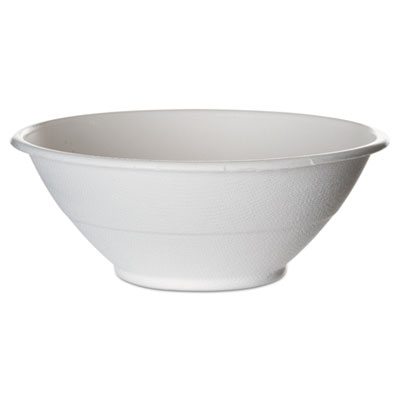 Eco-Products Renewable and Compostable Sugarcane Bowls,  40 oz, Natural White, 50/Pack, 8 Packs/Carton (EPBL40)
