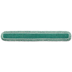 Rubbermaid Commercial HYGEN HYGEN Dust Mop Heads With Fringe, Green, 60", Microfiber, Cut-End (Q460GRE)