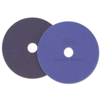 Scotch-Brite Diamond Floor Pad, 17" Diameter, Purple, 5/Carton (47951)