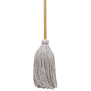 Boardwalk Cotton Deck Mop, 12 oz White Cotton Head, 50" Brown Wood Handle, Dozen (BWKCD50012S)
