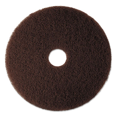 3M Low-Speed High Productivity Floor Pads 7100, 20" Diameter, Brown, 5/Carton (08448)