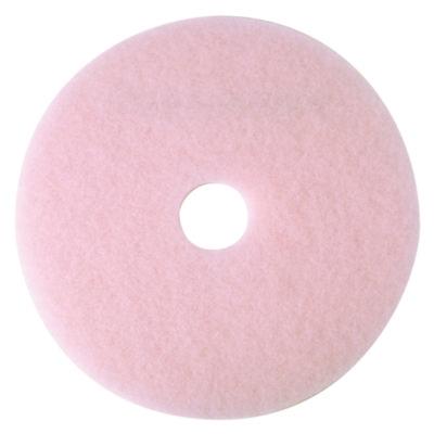 3M Ultra High-Speed Eraser Floor Burnishing Pad 3600, 24" Diameter, Pink, 5/Carton (25861)