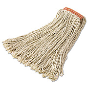 Rubbermaid Commercial Premium Eight-Ply Cut-End Wet Mop Head, Cotton, 20oz, White, 12/carton (F217)