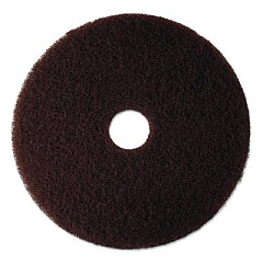 3M Low-Speed High Productivity Floor Pads 7100, 12" Diameter, Brown, 5/Carton (08440)
