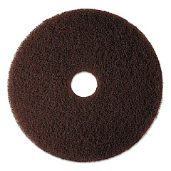 3M Low-Speed High Productivity Floor Pad 7100, 16" Diameter, Brown, 5/carton (08444)