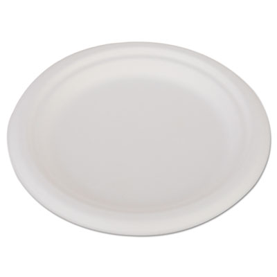 SCT ChampWare Heavyweight Bagasse Dinnerware, Plate, 6", White, 1,000/Carton (18110)