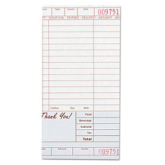 AmerCareRoyal Guest Check Book, Carbonless Duplicate, 4 1/5 X 8 1/2, 200/pack, 10 Packs/carton (GC49972)