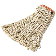 Rubbermaid Commercial Premium Eight-Ply Cut-End Wet Mop Head, Cotton, 16oz, White, 12/Carton (F216)