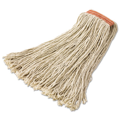 Rubbermaid Commercial Premium Eight-Ply Cut-End Wet Mop Head, Cotton, 16oz, White, 12/Carton (F216)