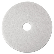 3M Low-Speed Super Polishing Floor Pads 4100, 27" Diameter, White, 5/Carton (20313)