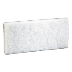3M Doodlebug Scrub Pad, 4.63 x 10, White, 5/Pack, 4 Packs/Carton (08003)