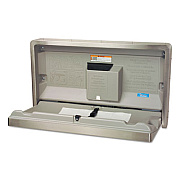 Koala Kare Horizontal Baby Changing Station, 35.25 x 20, Stainless Steel/Beige (KB110SSWM)