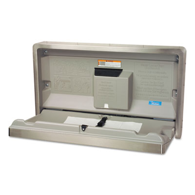 Koala Kare Horizontal Baby Changing Station, 35.25 x 20, Stainless Steel/Beige (KB110SSWM)