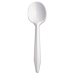 Dart Style Setter Mediumweight Plastic, Spoons, White, 5.6", 1000/Carton (SU6BW)