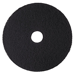 3M Low-Speed High Productivity Floor Pads 7300, 16" Diameter, Black, 5/Carton (08274)