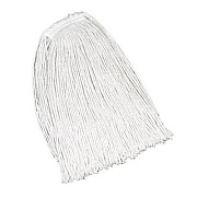 Rubbermaid Commercial Non-Launderable Economy Cotton Mop Heads, Cut-End, Cotton, White, 32 oz, 1"  White Headband, 12/Carton (V119)