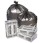 Pitt Plastics Titanium Low-Density Can Liners, 60 gal, 1.7 mil, 39" x 57", Silver, 50/Carton (TI3957S)