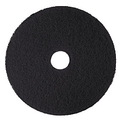 3M Low-Speed High Productivity Floor Pads 7300, 18" Diameter, Black, 5/Carton (08276)