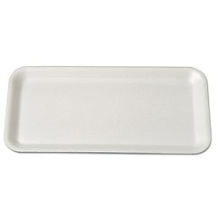 Genpak MEAT TRAYS, 10.75 X 5.75 X 0.5, WHITE, 500/CARTON (10SWH)