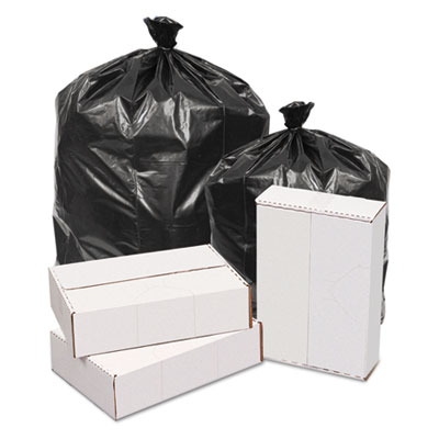 GEN Waste Can Liners, 60 gal, 1.6 mil, 38" x 58", Black, 100/Carton (GEN385820)