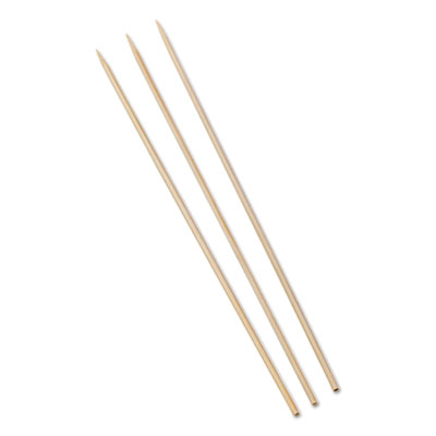 AmerCareRoyal Bamboo Skewers, Paper, 10", White, 100/Pack, 10 Packs/Box, 12 Boxes/Carton (R813)