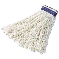 Rubbermaid Commercial Looped-End Mop Head, Rayon, 24 oz, White, 12/Carton (E43812)
