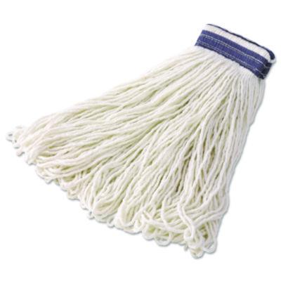 Rubbermaid Commercial Looped-End Mop Head, Rayon, 24 oz, White, 12/Carton (E43812)