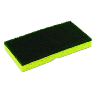 Continental Medium-Duty Scrubber Sponge, 3.13 x 6.25, 0.88" Thick, Yellow/Green, 5/Pack, 8 Packs/Carton (SS652)