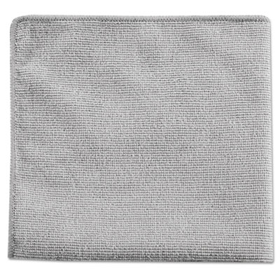 Rubbermaid Commercial Executive Multi-Purpose Microfiber Cloths, Gray, 12 x 12, 24/Pack (1863888)