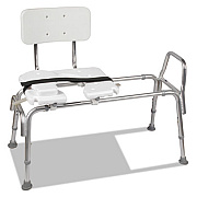 DMI Heavy-Duty Sliding Transfer Bench with Cut-Out Seat, 19w x 15d x 19 to 23h, 400 lbs Capacity (52217341900)