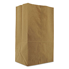 Ross & Wallace Paper Products Grocery Paper Bags, 1/8 BBL Squat Size, Heavy-Duty, 57# Basis Weight, 10.5" x 6.25" x 13.88", Kraft, 500/Bundle (SK1857)