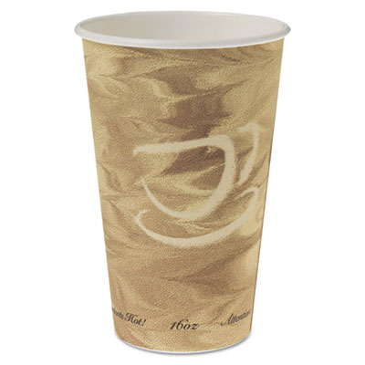 SOLO Mistique Hot Paper Cups, 16 oz, Mistique Design, 50/Sleeve, 20 Sleeves/Carton (316MS)
