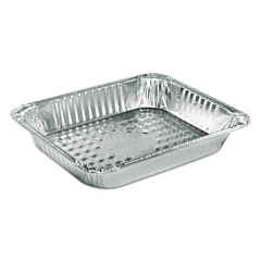 HFA Aluminum Steam Table Pans, Half-Size Medium, 2.19" Deep, 10.38 x 12.75, 100/Carton (402540)