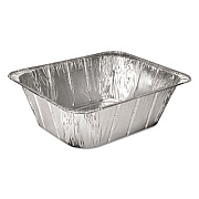 HFA Aluminum Steam Table Pans, Half-Size Extra Deep, 4.19" Deep, 10.31 x 12.69, 100/Carton (201450)