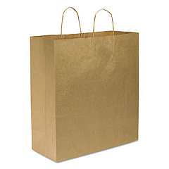 General SHOPPING BAGS, 18" X 18.75", KRAFT, 200/CARTON (87148)