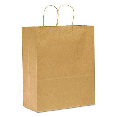 General SHOPPING BAGS, 13" X 17", KRAFT, 250/CARTON (87128)