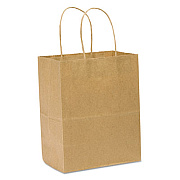 General SHOPPING BAGS, 8" X 10.25", KRAFT, 250/CARTON (87097)