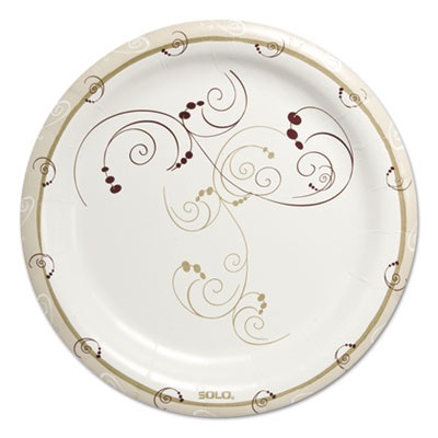Dart Symphony Paper Dinnerware, Heavyweight Plate 9", Tan, 125/Pack, 4 Packs/Carton (HP9SJ8001CT)