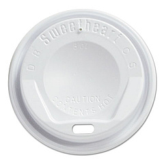 Dart Gourmet Dome Sip-Through Lids, 8oz Cups, White, 100/sleeve, 10 Sleeves/carton (LGX8R1)